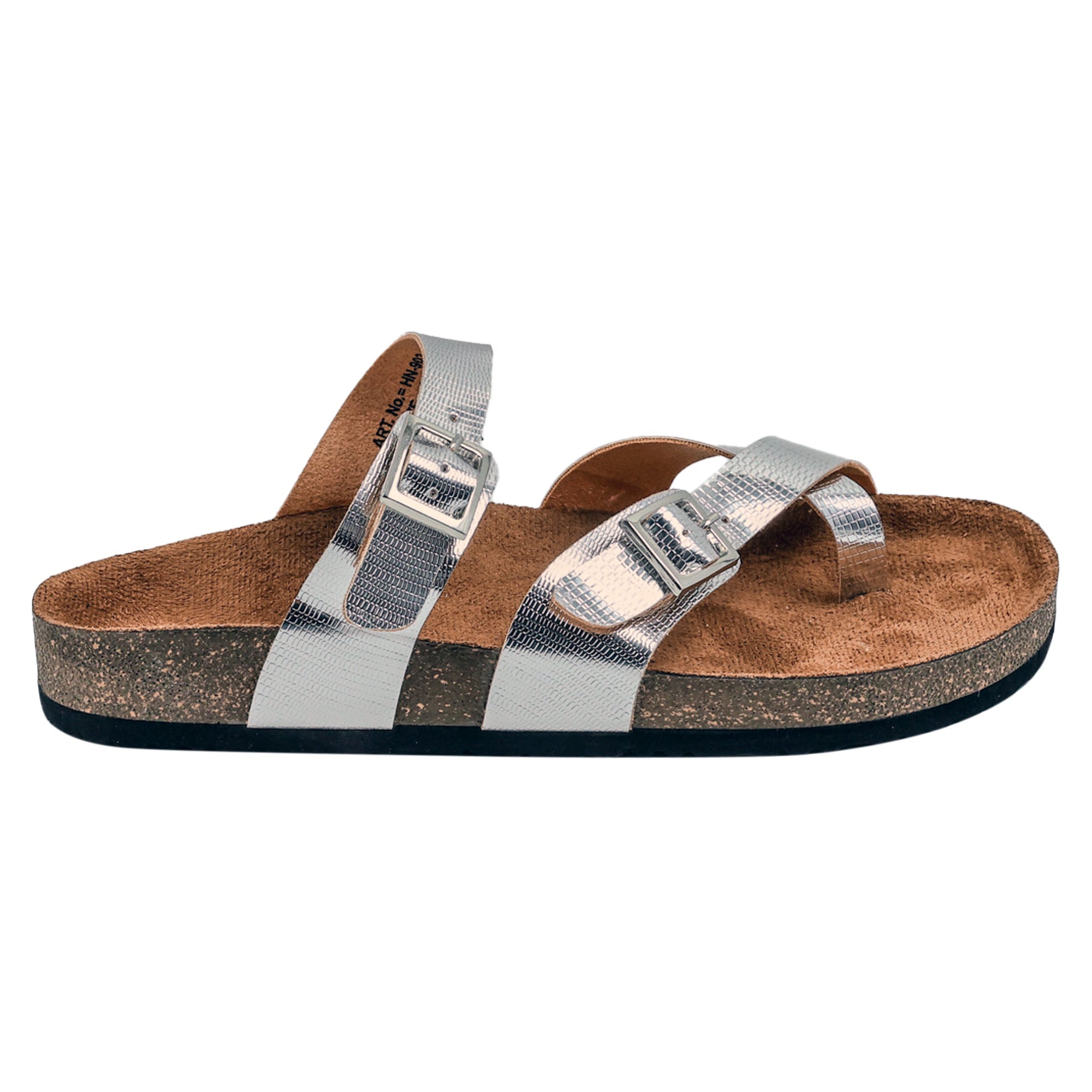 Silver Women's Flat Sandals