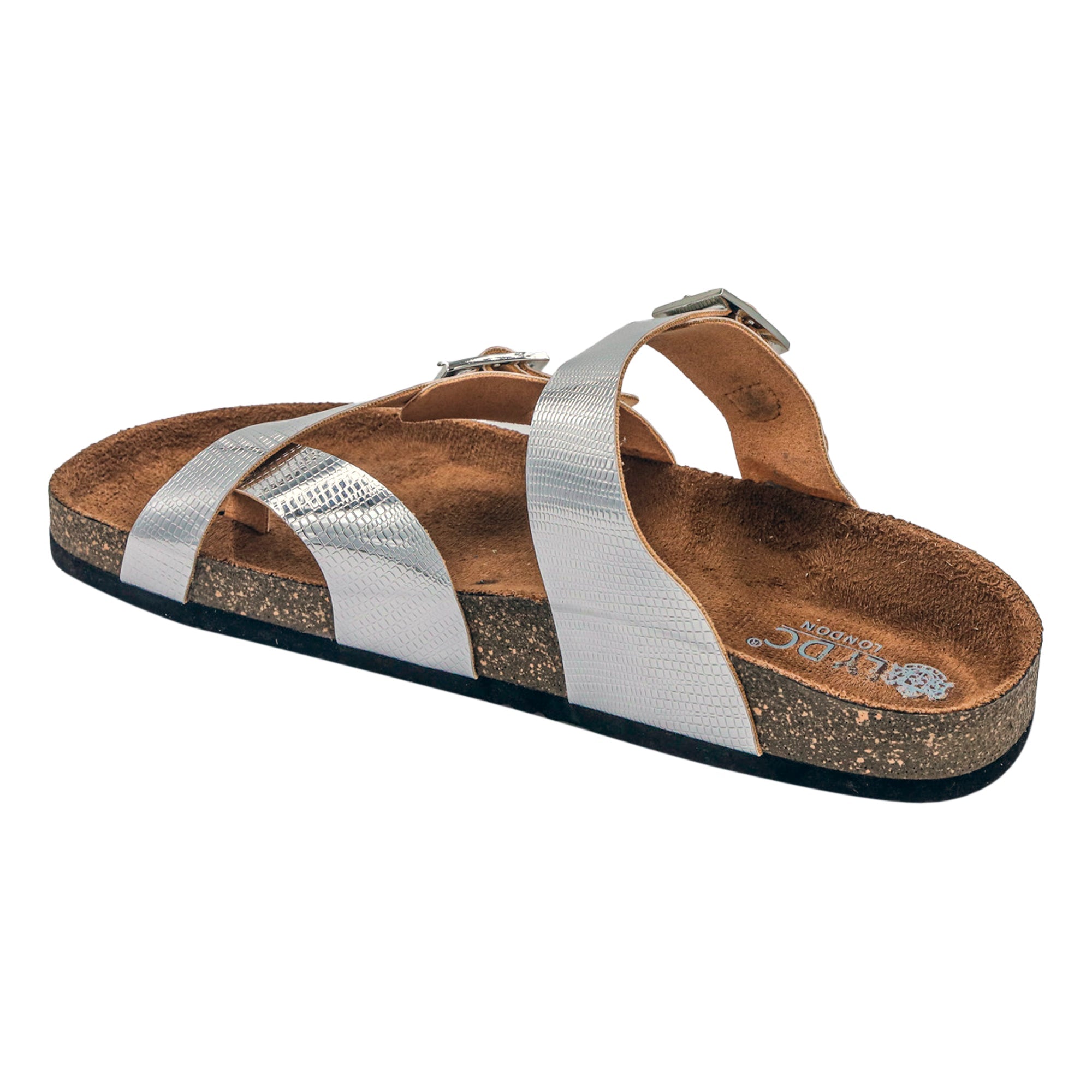 Silver Women's Flat Sandals