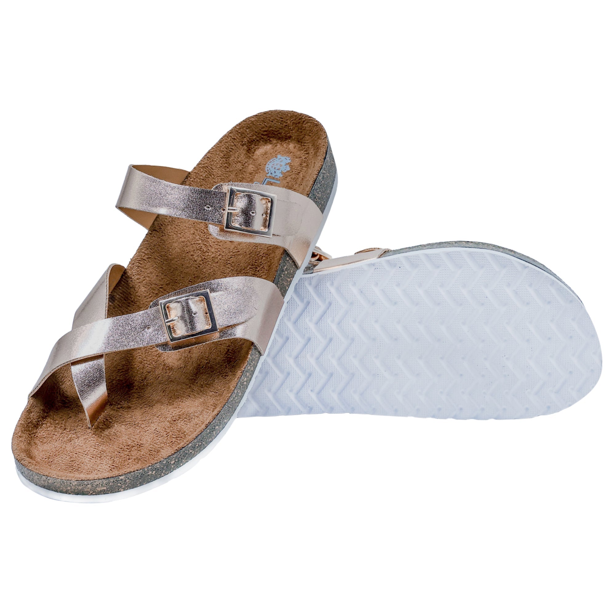 Women's Flat Sandals Rosegold