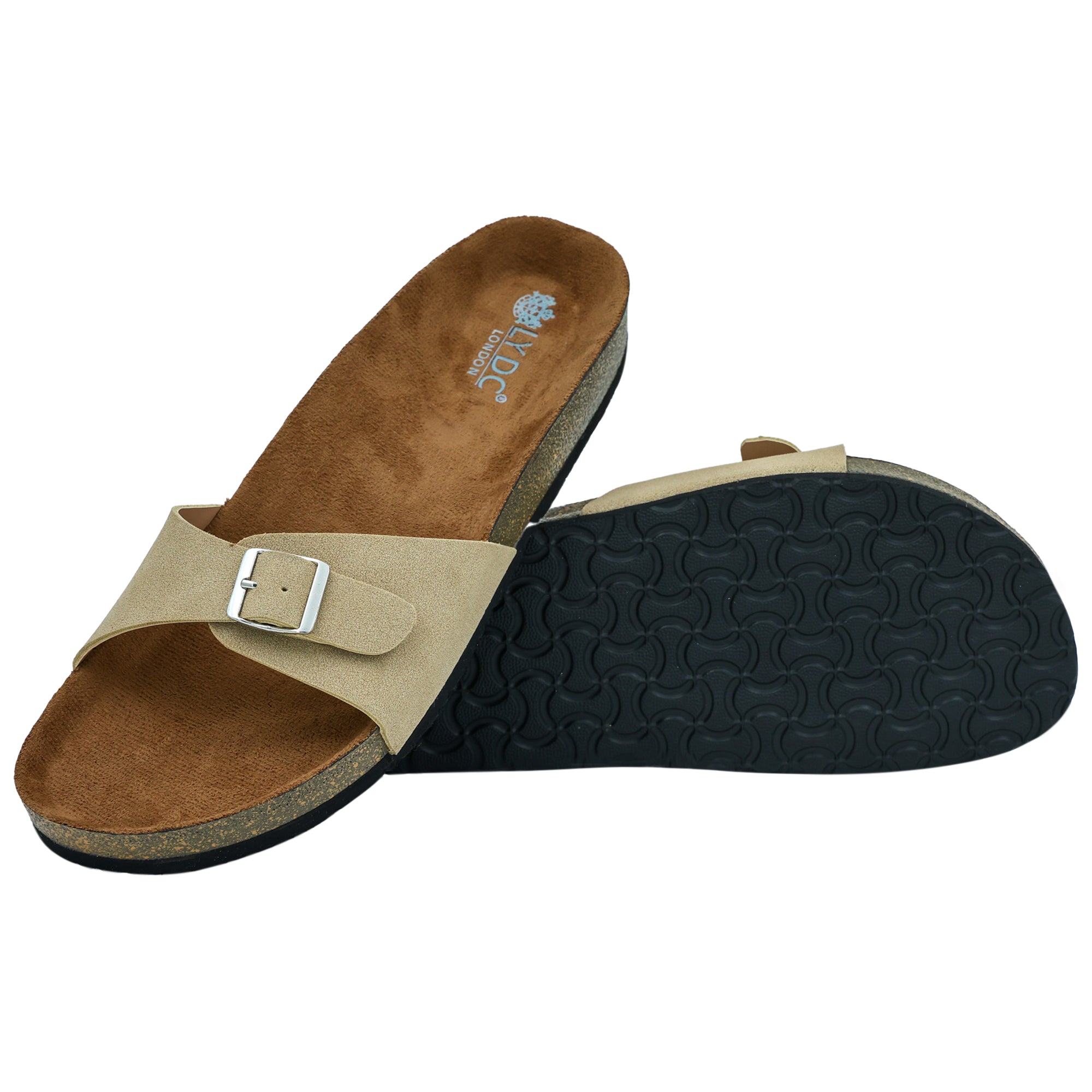 Flat Women Sandals in Beige Color