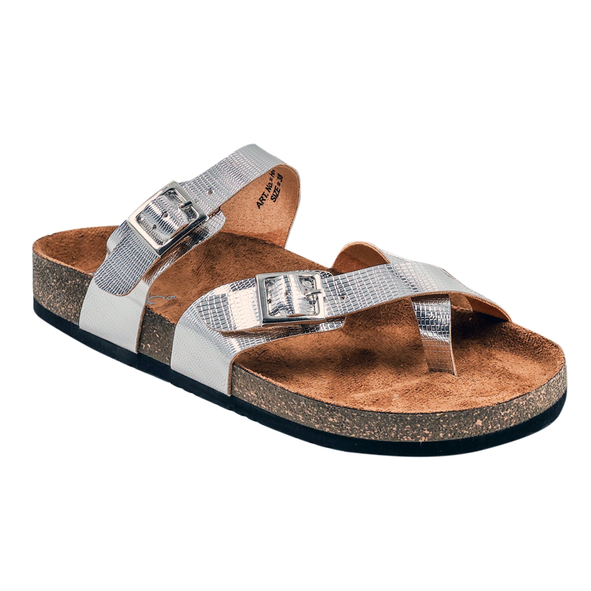 Silver Women's Flat Sandals