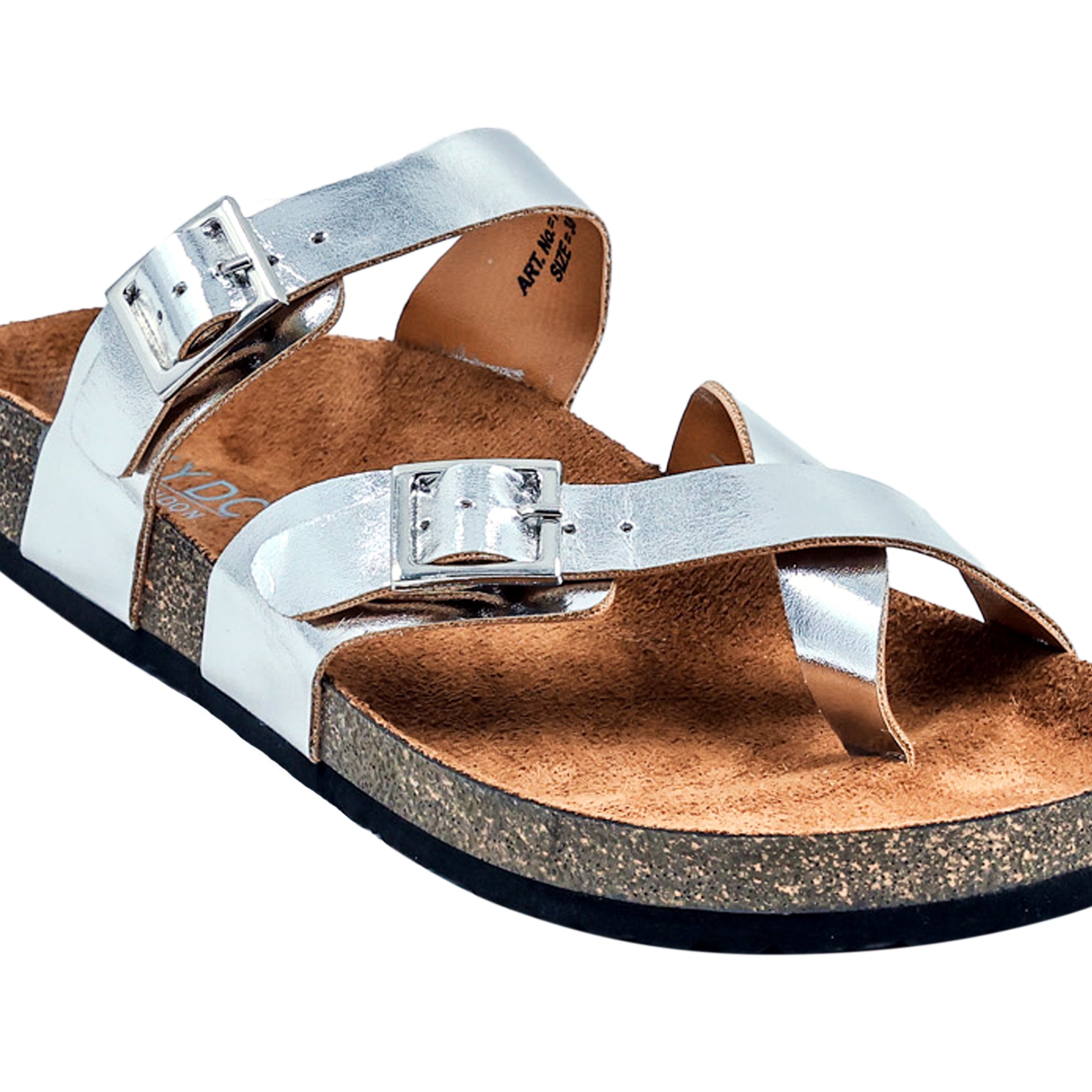 Silver Women's Flat Sandals
