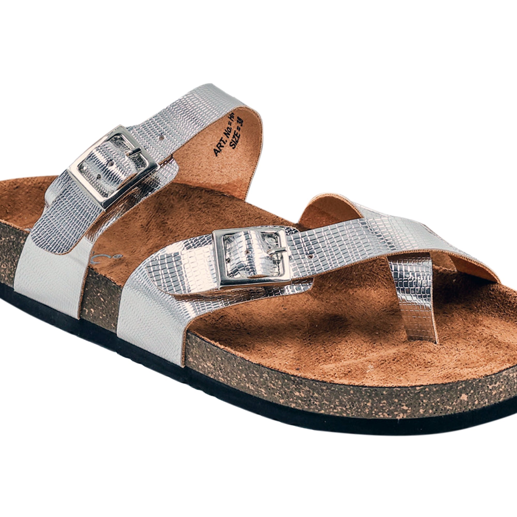 Silver Women's Flat Sandals