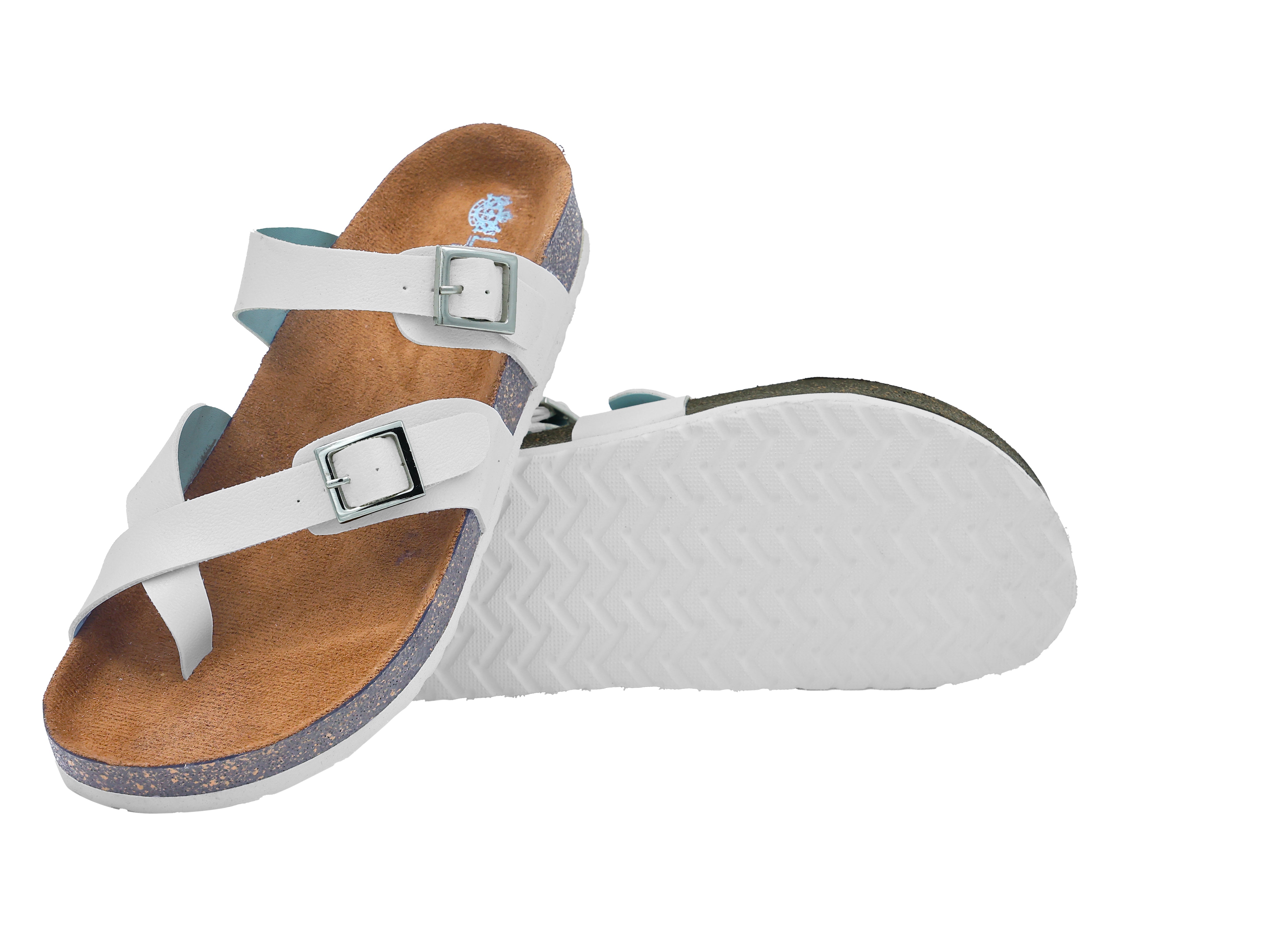 Soho White Women's Flat Sandals