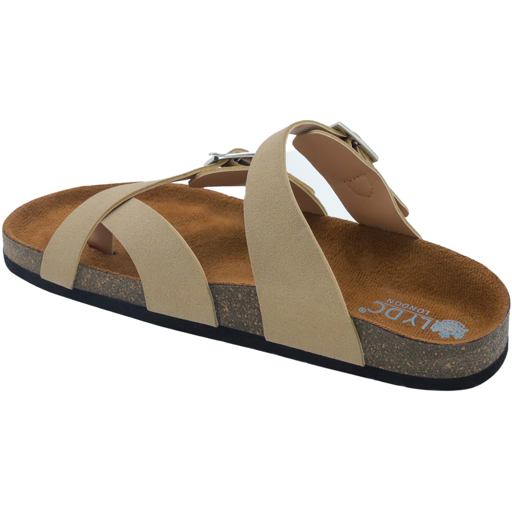 Beige Flat Women Cork Sandals