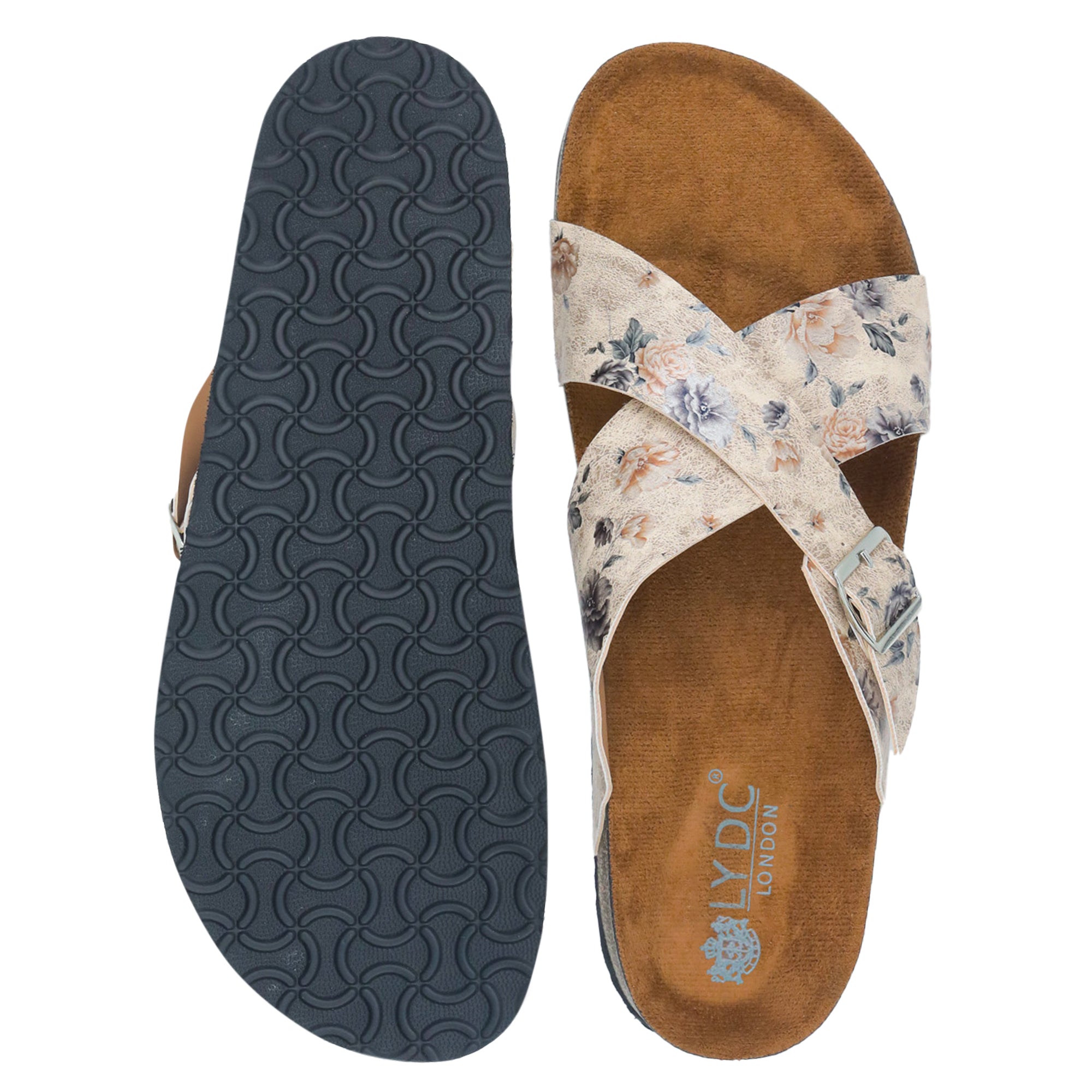 Beige Women's Flat Sandals
