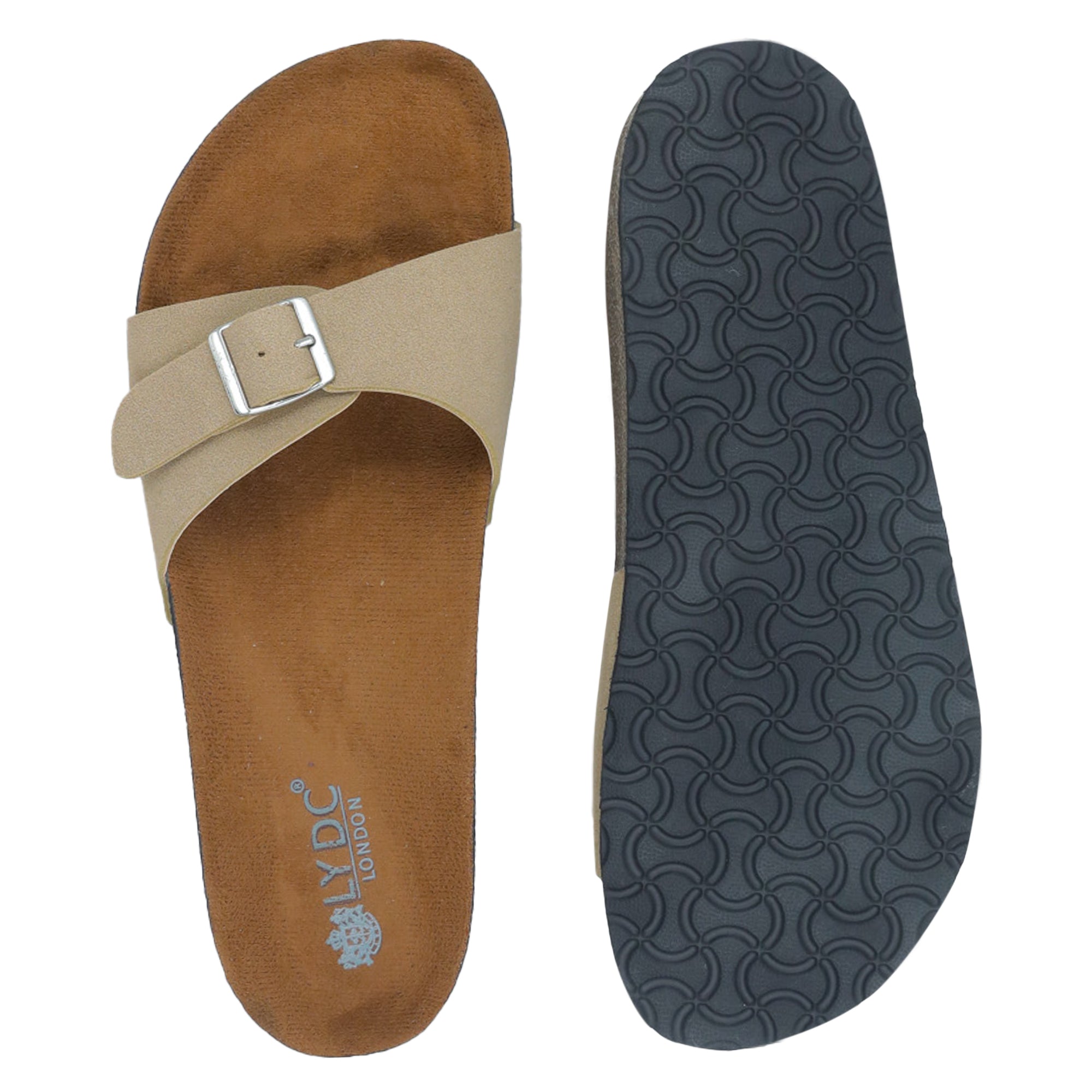 Flat Women Sandals in Beige Color