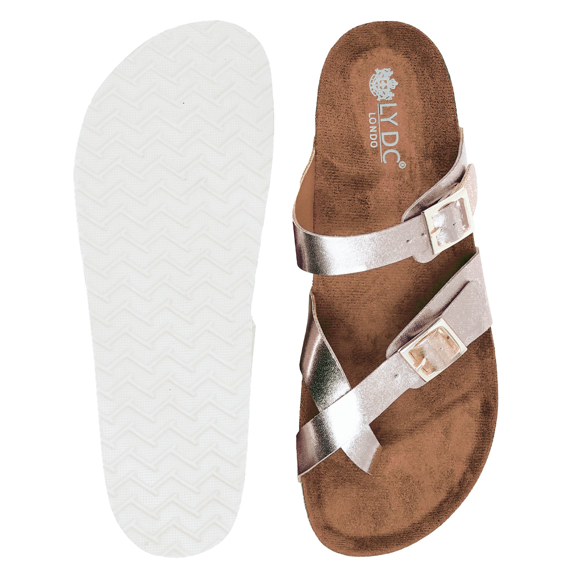 Women's Flat Sandals Rosegold