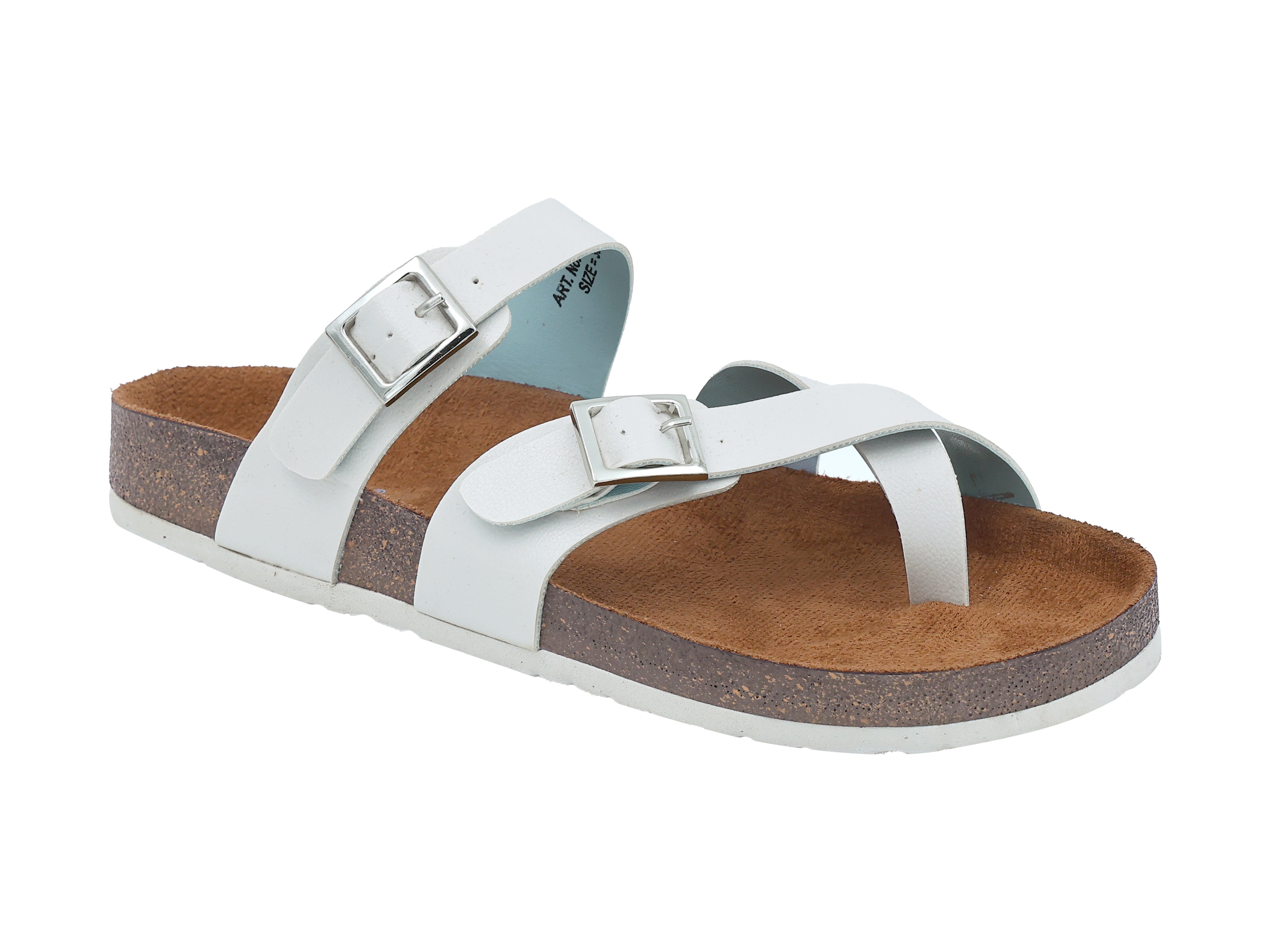 Soho White Women's Flat Sandals