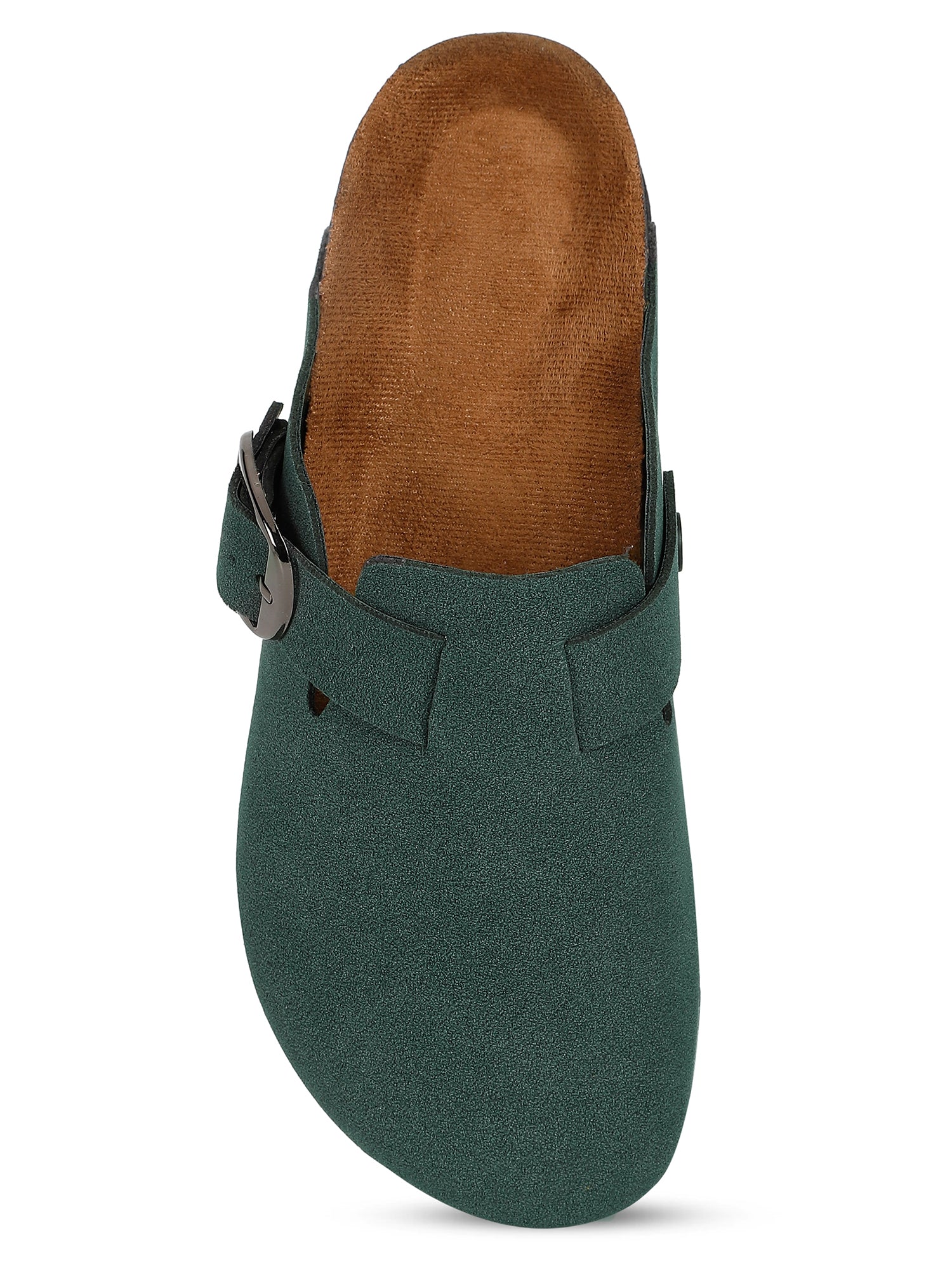 Brixton Green Suede Clogs Sandals for Women