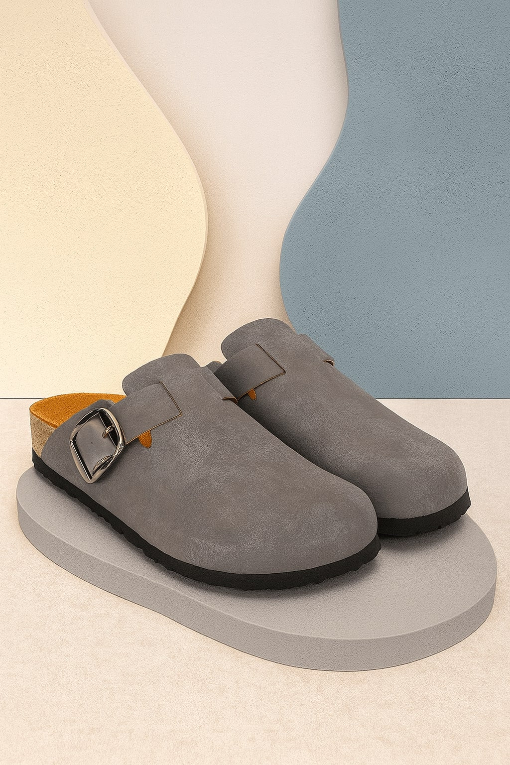 Brixton Jersey Gunmetal Clogs Sandals for Women