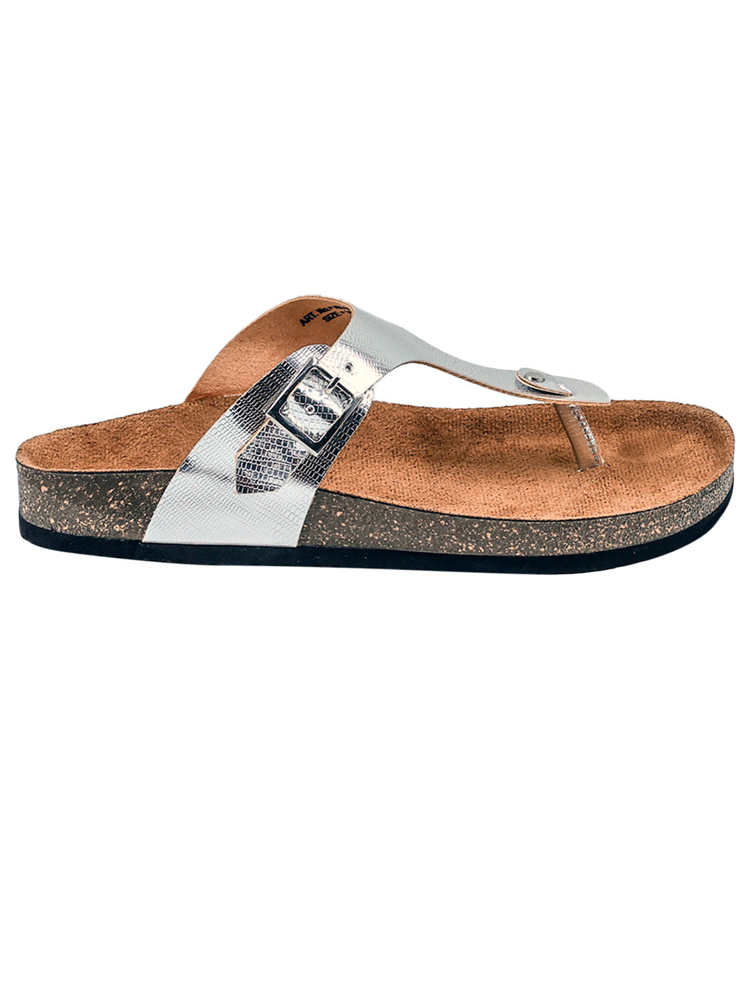 Silver Women's Flat Sandals