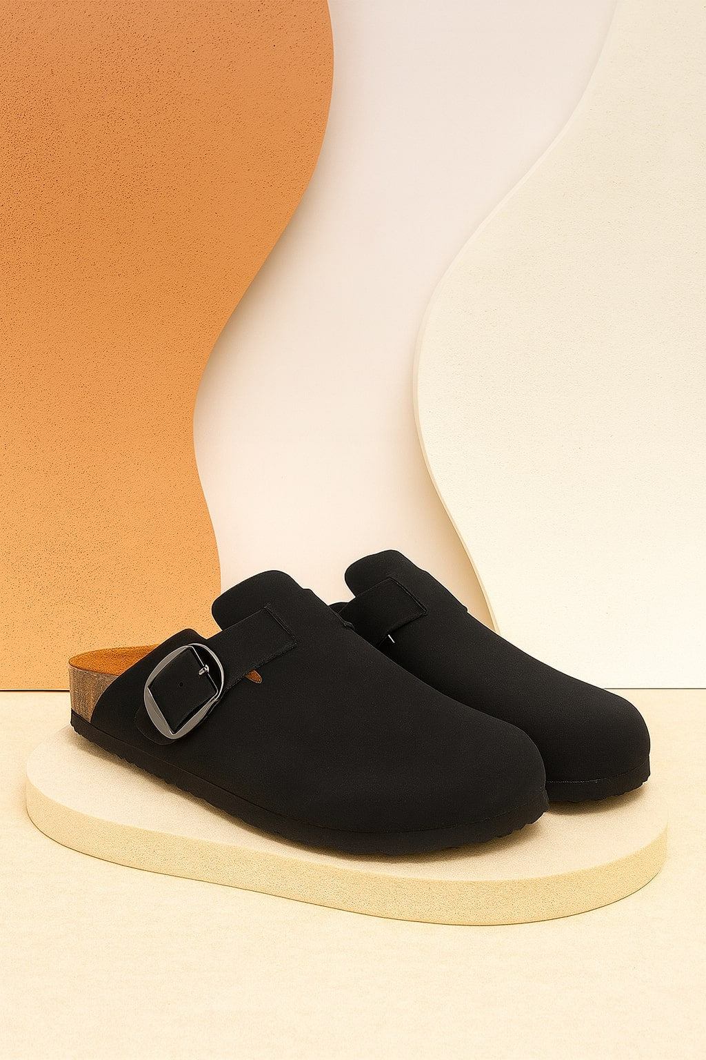 Brixton Black Suede Clogs Sandals for Women