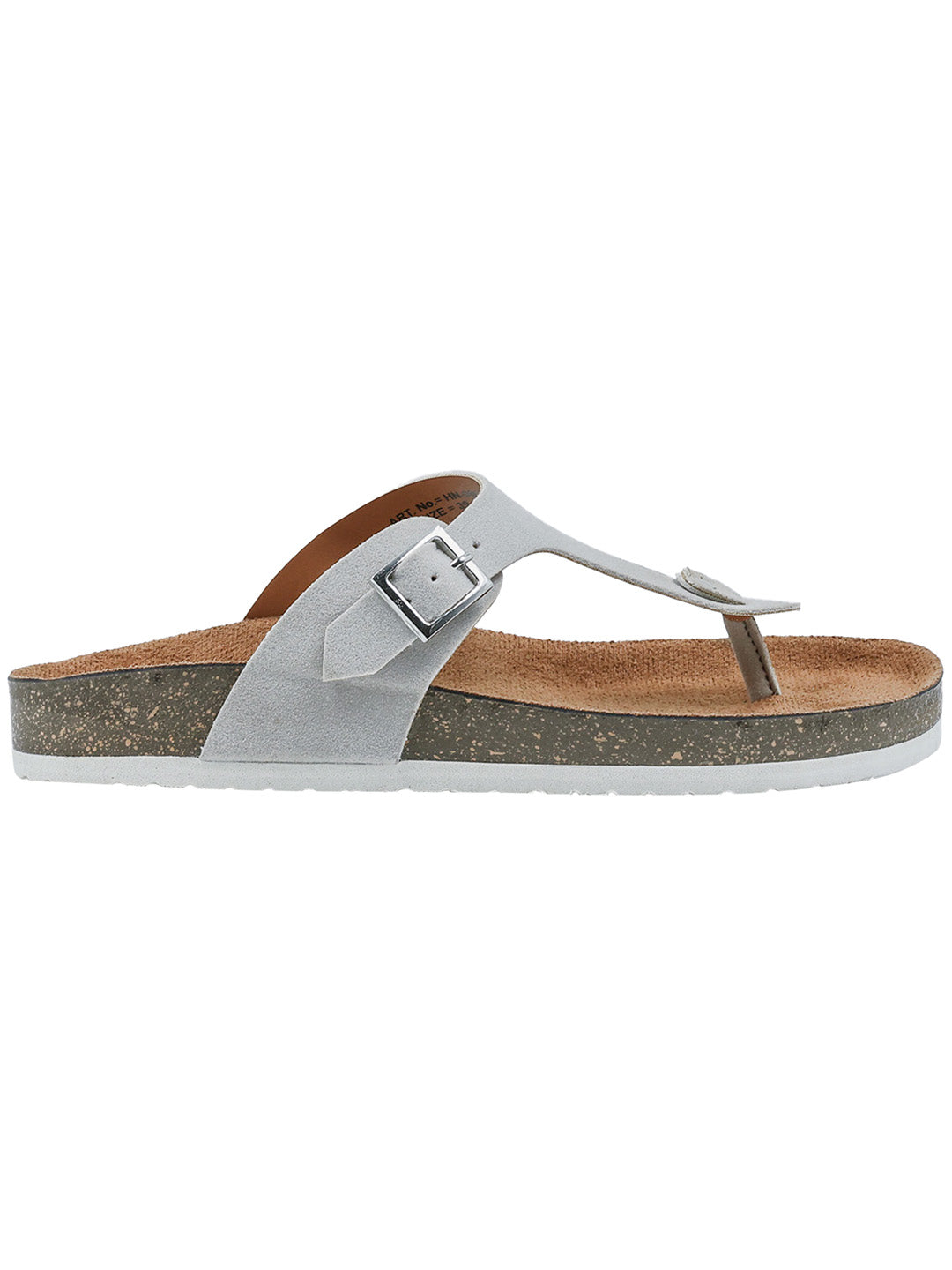 Grey Suede Women's Flat Sandals