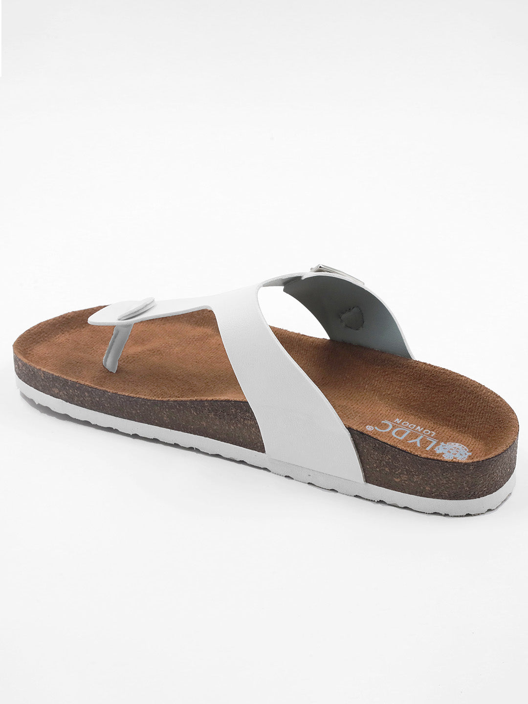 White Plain Women's Flat Sandals