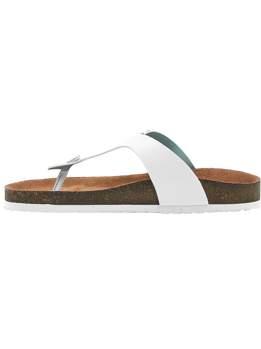 White Plain Women's Flat Sandals