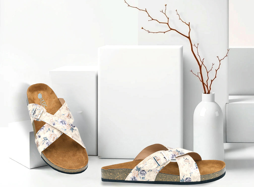 Beige Women's Flat Sandals