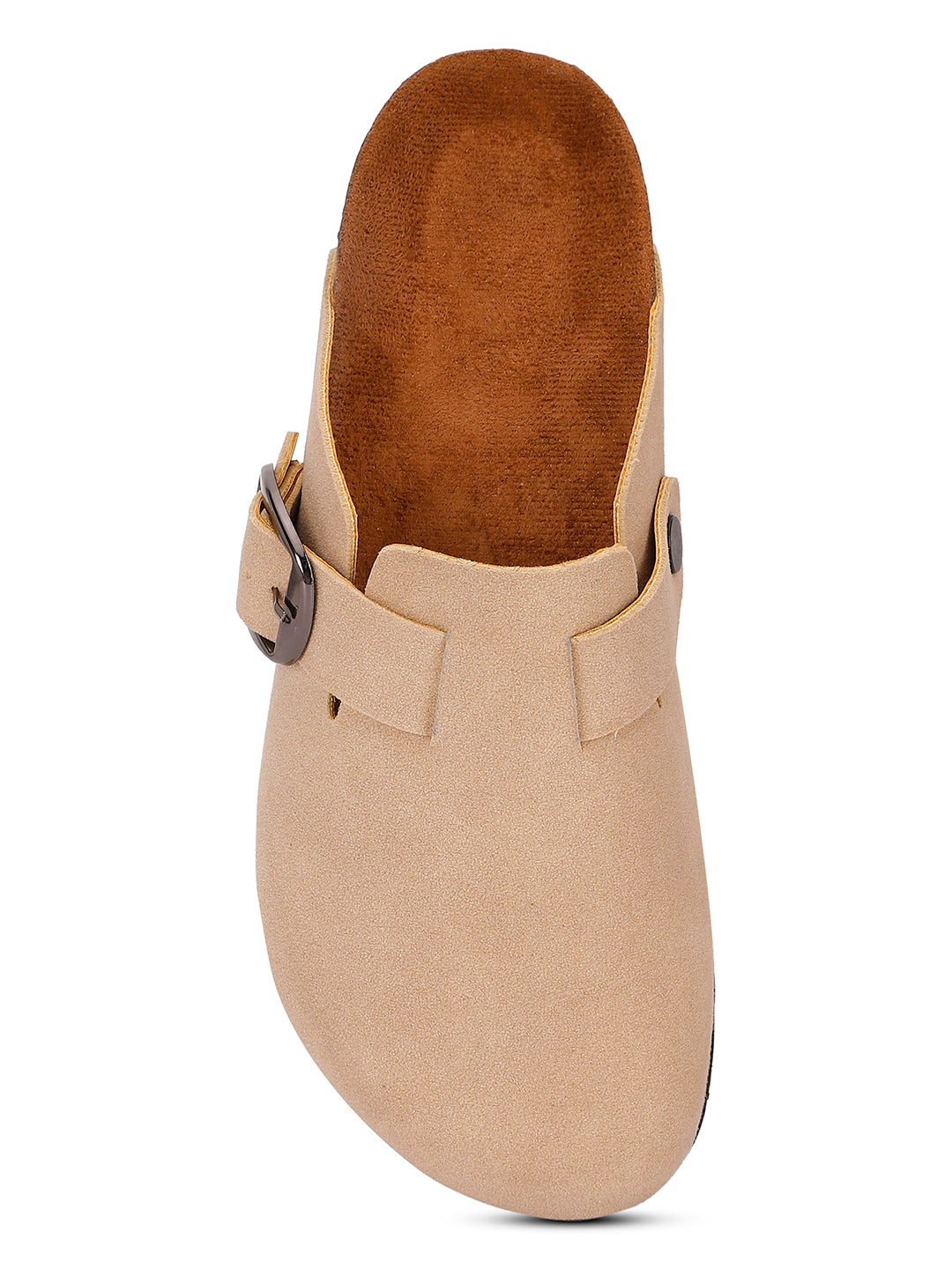 Brixton Beige Suede Clogs Sandals for Women