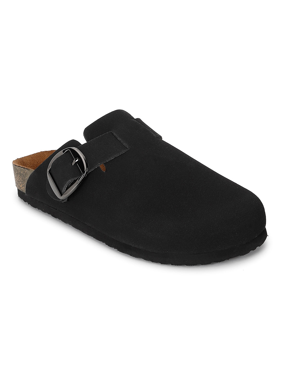Brixton Black Suede Clogs Sandals for Women