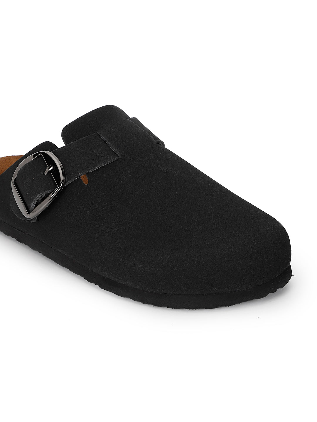 Brixton Black Suede Clogs Sandals for Women