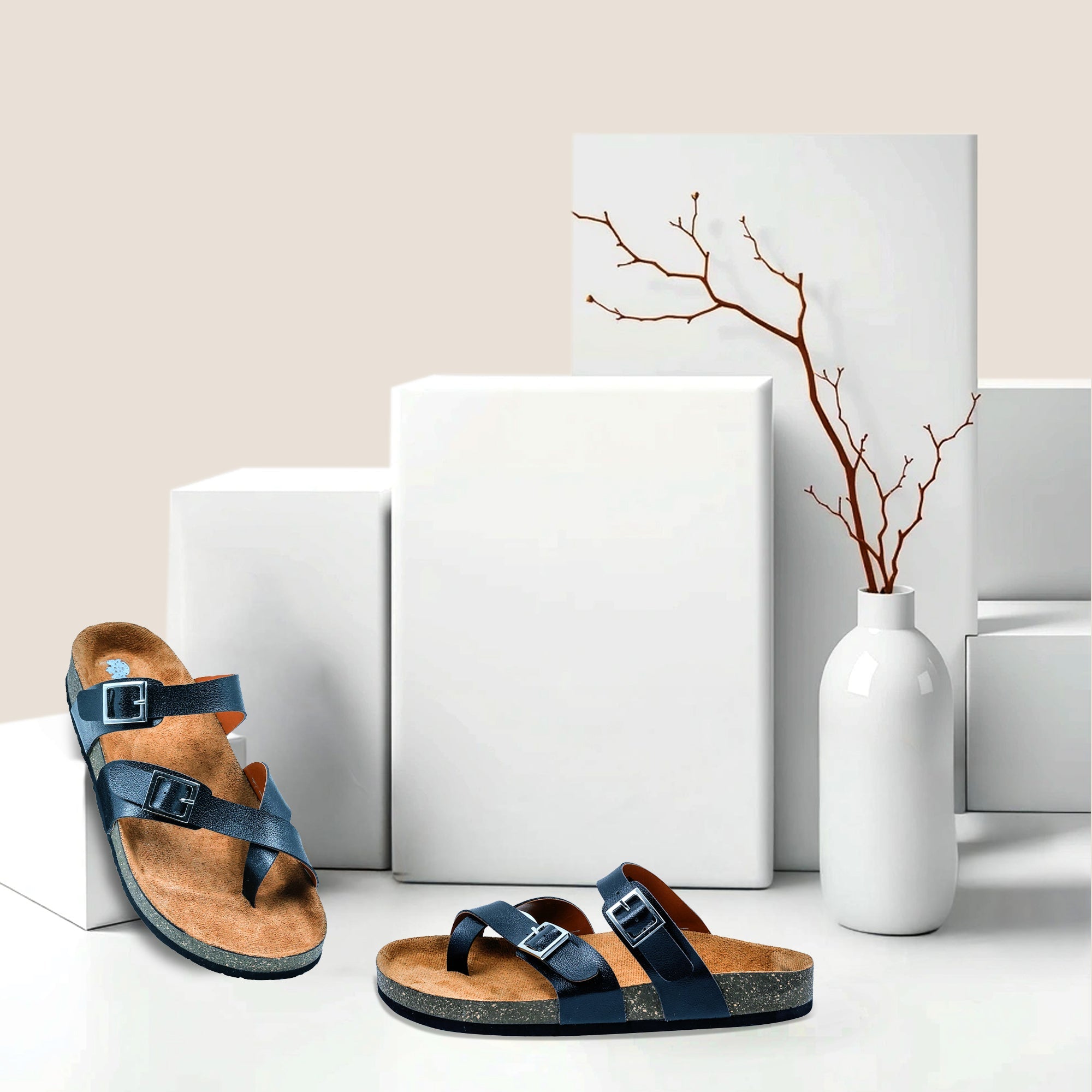 Women's Flat Sandals Black